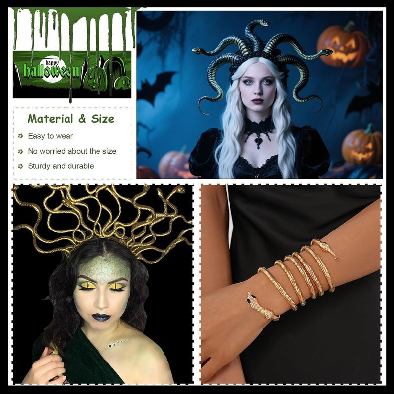72ore Bendable Bracelet Flexible Bendable Necklace for Women Snake Bracelets Gifts Adjustable Halloween Jewelry - Image 4